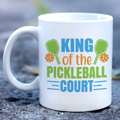 King of the Pickleball Court Mug