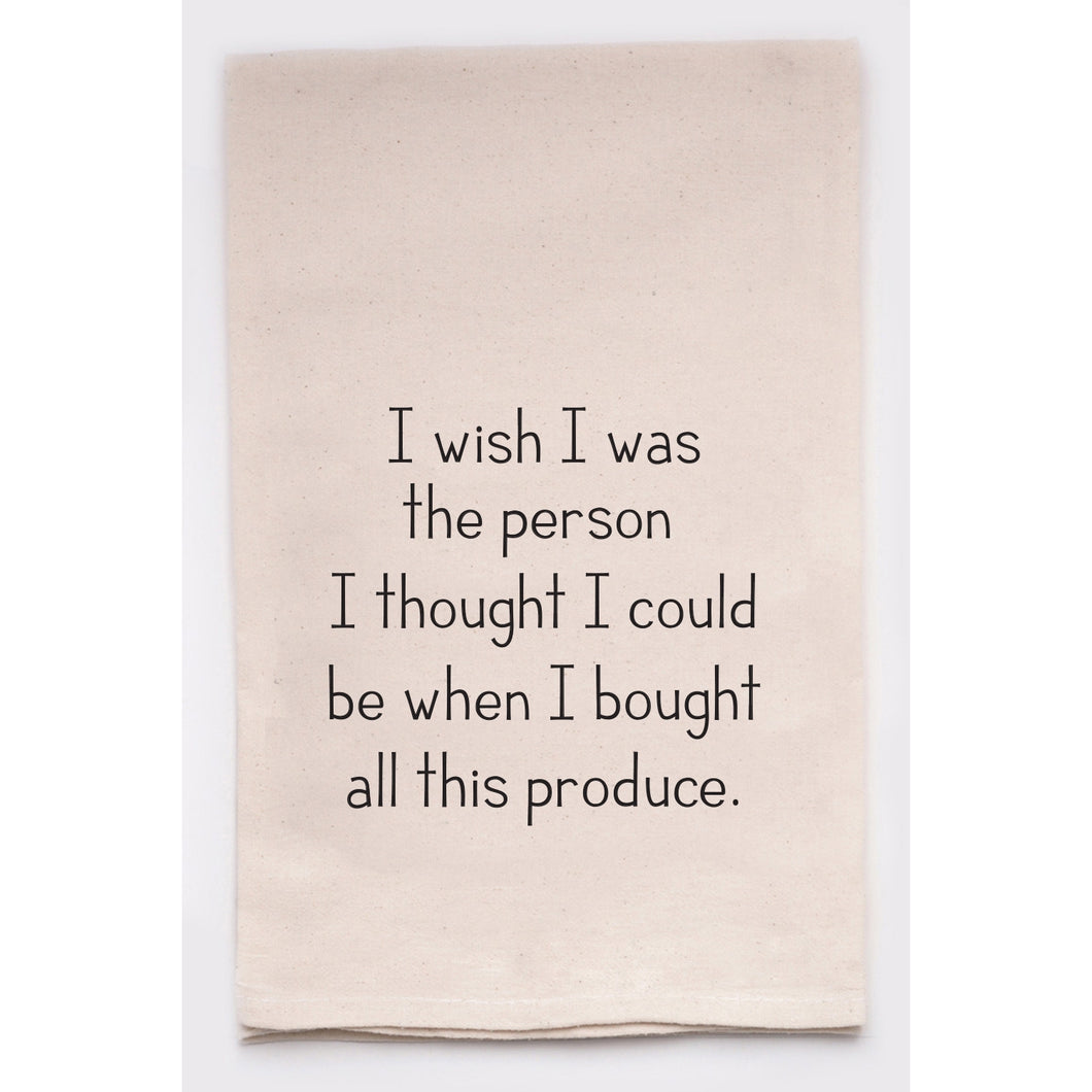I Wish I Was the Person Funny Kitchen Tea Towels