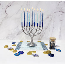 Load image into Gallery viewer, &quot;Tree of Life&quot; Tempered Glass Menorah Drip Tray
