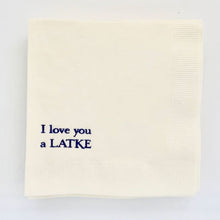Load image into Gallery viewer, &quot;I Love You a Latke&quot; cocktail napkins
