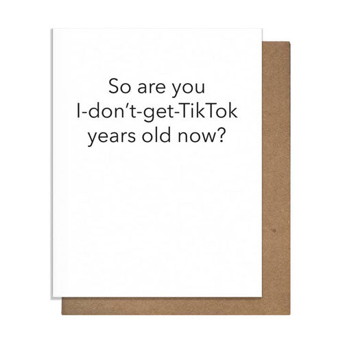 TikTok Years Old Card