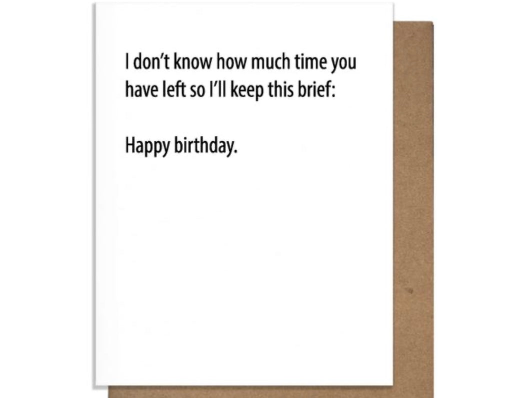 I don’t know how much time you have left so i’ll keep this brief card