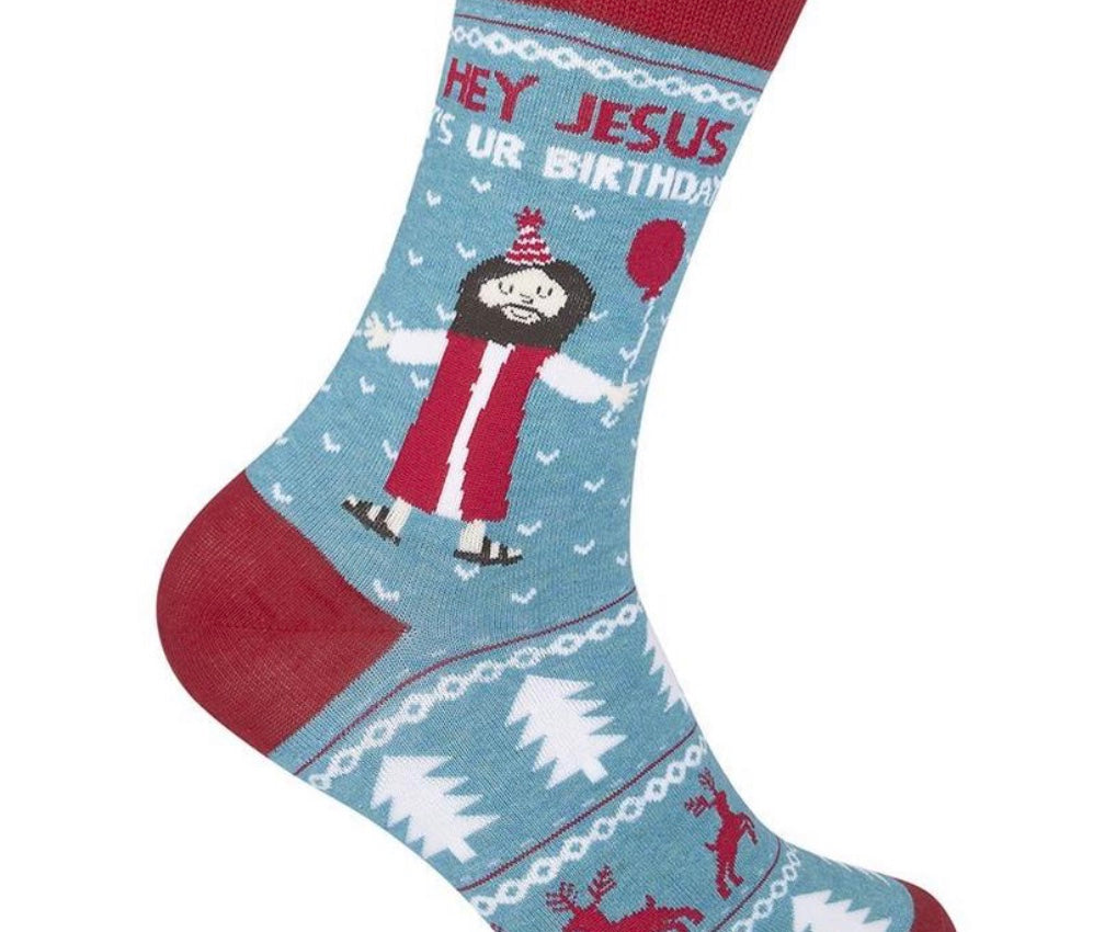 “Hey Jesus It’s Ur Birthday” socks