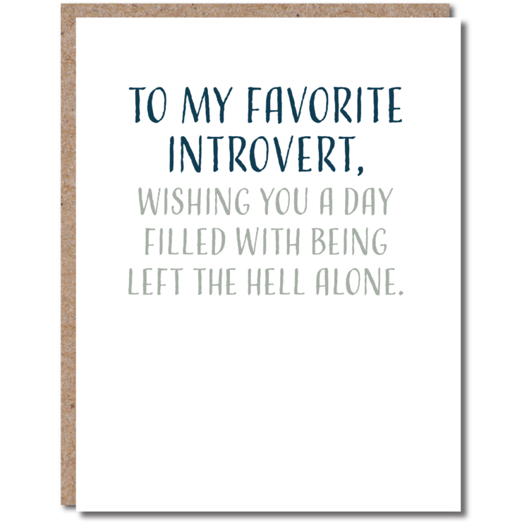 To My Favorite Introvert Card