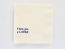 Load image into Gallery viewer, &quot;I Love You a Latke&quot; cocktail napkins
