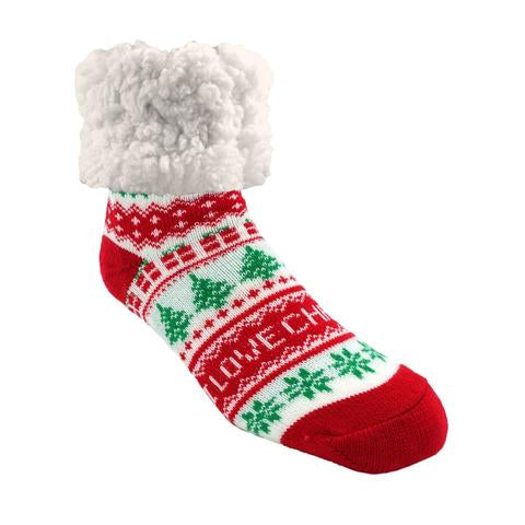 Classic Pudus Slipper Socks | I ♥️ Christmas