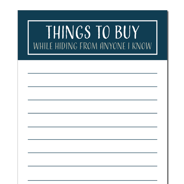 Things to Buy Notepad