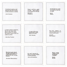 Load image into Gallery viewer, White Cotton Cocktail Napkins with Drinking Quotes
