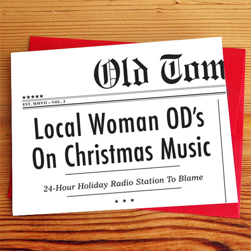 OD's On Christmas Music Card