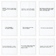 Load image into Gallery viewer, White Cotton Cocktail Napkins with Snarky Quotes

