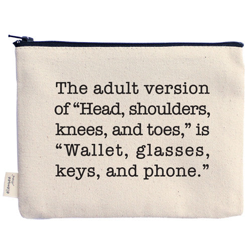 Wallet Glasses Keys and Phone Zipper Pouch